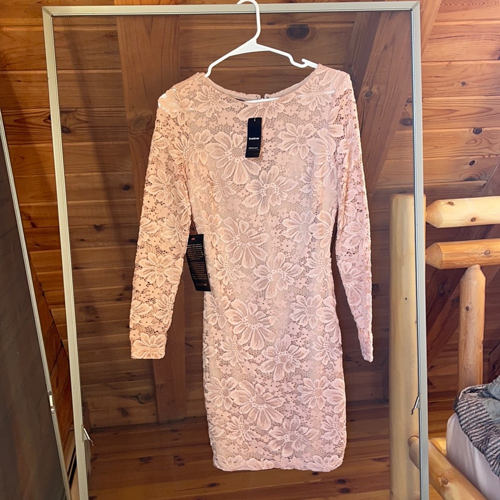 Bebe Party Dress In Carnation Pink